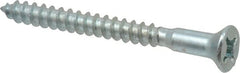 Value Collection - #10, 2" OAL, Phillips Drive, Flat Head Wood Screw - ASME B18.6.1, Zinc Plated Steel, Grade 2 - Exact Tooling