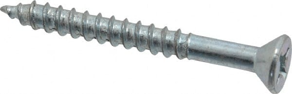 Value Collection - #12, 2" OAL, Phillips Drive, Flat Head Wood Screw - ASME B18.6.1, Zinc Plated Steel, Grade 2 - Exact Tooling