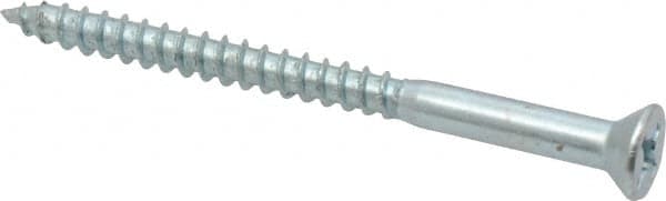 Value Collection - #12, 3" OAL, Phillips Drive, Flat Head Wood Screw - ASME B18.6.1, Zinc Plated Steel, Grade 2 - Exact Tooling
