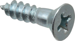 Value Collection - #14, 1" OAL, Phillips Drive, Flat Head Wood Screw - ASME B18.6.1, Zinc Plated Steel, Grade 2 - Exact Tooling