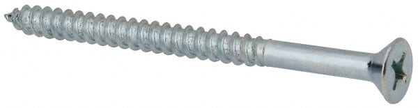 Value Collection - #14, 3-1/2" OAL, Phillips Drive, Flat Head Wood Screw - ASME B18.6.1, Zinc Plated Steel, Grade 2 - Exact Tooling