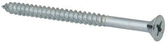 Value Collection - #14, 3-1/2" OAL, Phillips Drive, Flat Head Wood Screw - ASME B18.6.1, Zinc Plated Steel, Grade 2 - Exact Tooling