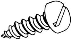 Value Collection - #10 Flat Head Slotted Sheet Metal Screw - Steel, 2" OAL, Grade 2 - Exact Tooling