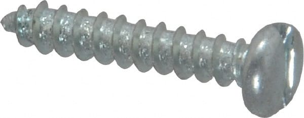 Value Collection - #6 Pan Head Slotted Sheet Metal Screw - Steel, 3/4" Length Under Head, AISI 1016, ASME B18.6.3, ASME B18.6.4 & SAE J933, Grade 1016-1024 - Exact Tooling