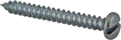 Value Collection - #6 Pan Head Slotted Sheet Metal Screw - Steel, 1-1/4" Length Under Head, Grade 2 - Exact Tooling