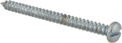 Made in USA - #6 Pan Head Slotted Sheet Metal Screw - Steel, 1-3/4" Length Under Head, Grade 2 - Exact Tooling
