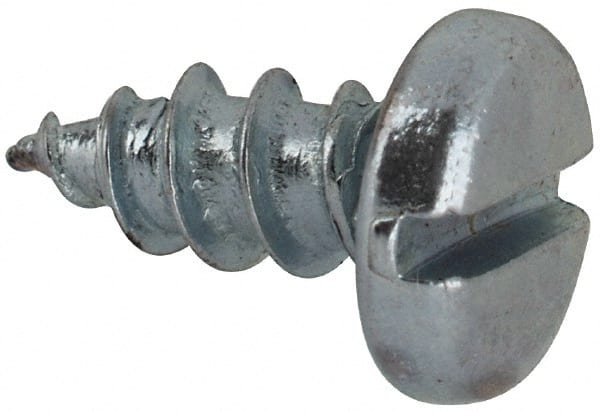 Value Collection - #8 Pan Head Slotted Sheet Metal Screw - Steel, 3/8" Length Under Head, Grade 2 - Exact Tooling