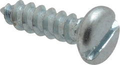 Value Collection - #8 Pan Head Slotted Sheet Metal Screw - Steel, 5/8" Length Under Head, Grade 2 - Exact Tooling