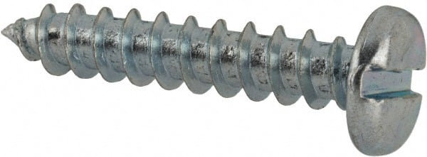 Value Collection - #8 Pan Head Slotted Sheet Metal Screw - Steel, 7/8" Length Under Head, Grade 2 - Exact Tooling