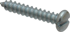 Value Collection - #8 Pan Head Slotted Sheet Metal Screw - Steel, 1" Length Under Head, Grade 2 - Exact Tooling