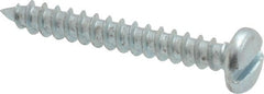 Value Collection - #8 Pan Head Slotted Sheet Metal Screw - Steel, 1-1/4" Length Under Head, Grade 2 - Exact Tooling