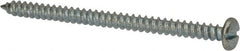 Value Collection - #8 Pan Head Slotted Sheet Metal Screw - Steel, 2-1/2" Length Under Head, Grade 2 - Exact Tooling