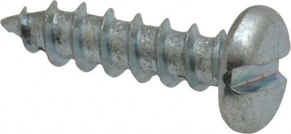 Value Collection - #10 Pan Head Slotted Sheet Metal Screw - Steel, 3/4" Length Under Head, Grade 2 - Exact Tooling