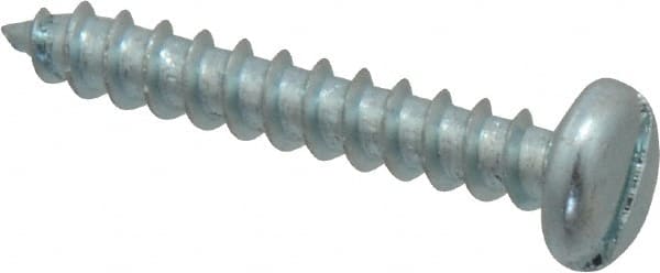 Value Collection - #10 Pan Head Slotted Sheet Metal Screw - Steel, 1-1/4" Length Under Head, Grade 2 - Exact Tooling
