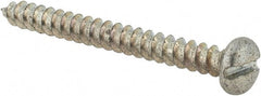Value Collection - #10 Pan Head Slotted Sheet Metal Screw - Steel, 2" Length Under Head, Grade 2 - Exact Tooling