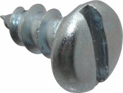 Value Collection - #12 Pan Head Slotted Sheet Metal Screw - Steel, 1/2" Length Under Head, Grade 2 - Exact Tooling