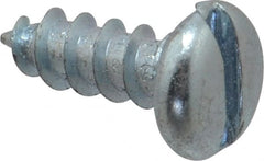 Value Collection - #12 Pan Head Slotted Sheet Metal Screw - Steel, 5/8" Length Under Head, Grade 2 - Exact Tooling