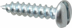 Value Collection - #12 Pan Head Slotted Sheet Metal Screw - Steel, 1" Length Under Head, Grade 2 - Exact Tooling