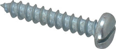 Value Collection - #12 Pan Head Slotted Sheet Metal Screw - Steel, 1-1/4" Length Under Head, Grade 2 - Exact Tooling