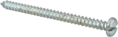 Made in USA - #12 Pan Head Slotted Sheet Metal Screw - Steel, 3" Length Under Head, Grade 2 - Exact Tooling