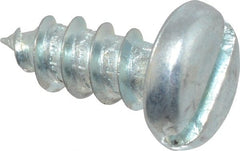 Value Collection - #14 Pan Head Slotted Sheet Metal Screw - Steel, 5/8" Length Under Head, Grade 2 - Exact Tooling