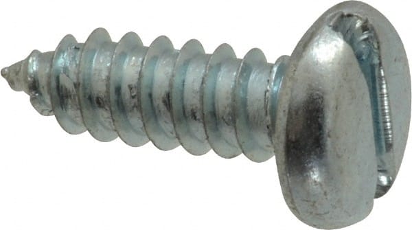 Value Collection - #14 Pan Head Slotted Sheet Metal Screw - Steel, 3/4" Length Under Head, Grade 2 - Exact Tooling