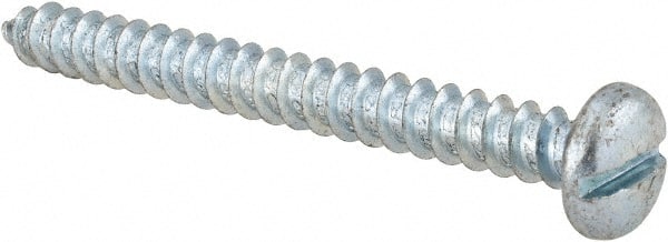 Value Collection - #14 Pan Head Slotted Sheet Metal Screw - Steel, 2-1/2" Length Under Head, Grade 2 - Exact Tooling