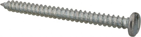 Value Collection - #14 Pan Head Slotted Sheet Metal Screw - Steel, 3" Length Under Head, Grade 2 - Exact Tooling
