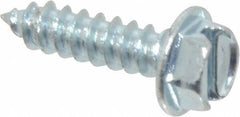 Value Collection - #8 Hex Washer Head Slotted Sheet Metal Screw - Steel, 5/8" Length Under Head, Grade 2 - Exact Tooling