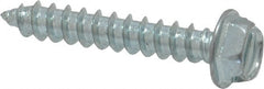 Value Collection - #8 Hex Washer Head Slotted Sheet Metal Screw - Steel, 1" Length Under Head, Grade 2 - Exact Tooling