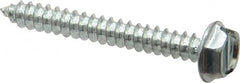 Value Collection - #10 Hex Washer Head Slotted Sheet Metal Screw - Steel, 1-1/2" Length Under Head, Grade 2 - Exact Tooling