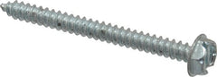 Value Collection - #10 Hex Washer Head Slotted Sheet Metal Screw - Steel, 2" Length Under Head, Grade 2 - Exact Tooling