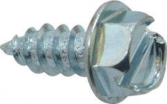Value Collection - #12 Hex Washer Head Slotted Sheet Metal Screw - Steel, 1/2" Length Under Head, Grade 2 - Exact Tooling