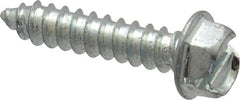 Value Collection - #12 Hex Washer Head Slotted Sheet Metal Screw - Steel, 1" Length Under Head, Grade 2 - Exact Tooling