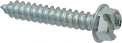 Value Collection - #12 Hex Washer Head Slotted Sheet Metal Screw - Steel, 1-1/4" Length Under Head, Grade 2 - Exact Tooling