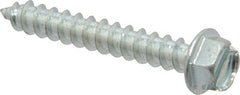 Value Collection - #12 Hex Washer Head Slotted Sheet Metal Screw - Steel, 1-1/2" Length Under Head, Grade 2 - Exact Tooling