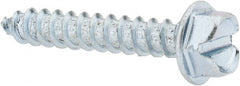 Value Collection - #14 Hex Washer Head Slotted Sheet Metal Screw - Steel, 1-1/2" Length Under Head, Grade 2 - Exact Tooling