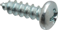 Value Collection - #7 Pan Head Phillips Sheet Metal Screw - Steel, 1/2" Length Under Head, Grade 2 - Exact Tooling
