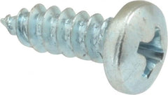 Value Collection - #8 Pan Head Phillips Sheet Metal Screw - Steel, 1/2" Length Under Head, Grade 2 - Exact Tooling