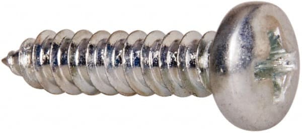 Value Collection - #8 Pan Head Phillips Sheet Metal Screw - Steel, 3/4" Length Under Head, Grade 2 - Exact Tooling