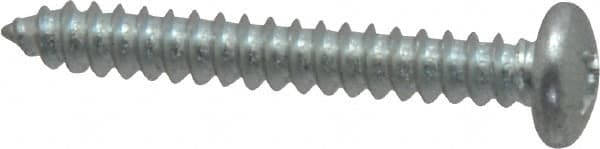 Value Collection - #8 Pan Head Phillips Sheet Metal Screw - Steel, 1-1/4" Length Under Head, Grade 2 - Exact Tooling