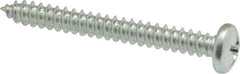 Value Collection - #8 Pan Head Phillips Sheet Metal Screw - Steel, 1-1/2" Length Under Head, Grade 2 - Exact Tooling