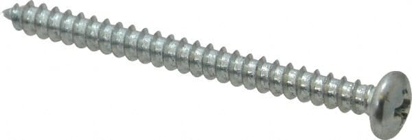 Value Collection - #8 Pan Head Phillips Sheet Metal Screw - Steel, 2" Length Under Head, Grade 2 - Exact Tooling