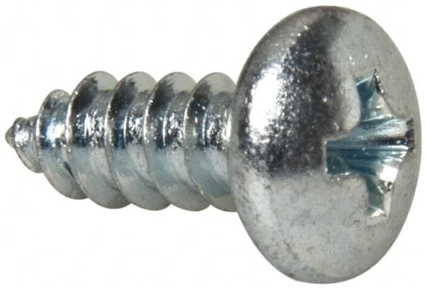 Value Collection - #10 Pan Head Phillips Sheet Metal Screw - Steel, 1/2" Length Under Head, Grade 2 - Exact Tooling