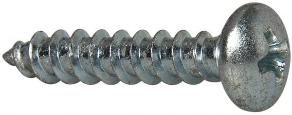 Value Collection - #10 Pan Head Phillips Sheet Metal Screw - Steel, 1" Length Under Head, Grade 2 - Exact Tooling