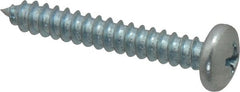 Value Collection - #10 Pan Head Phillips Sheet Metal Screw - Steel, 1-1/4" Length Under Head, Grade 2 - Exact Tooling