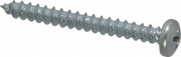 Value Collection - #10 Pan Head Phillips Sheet Metal Screw - Steel, 1-3/4" Length Under Head, Grade 2 - Exact Tooling