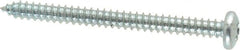 Value Collection - #12 Pan Head Phillips Sheet Metal Screw - Steel, 2-1/2" Length Under Head, Grade 2 - Exact Tooling