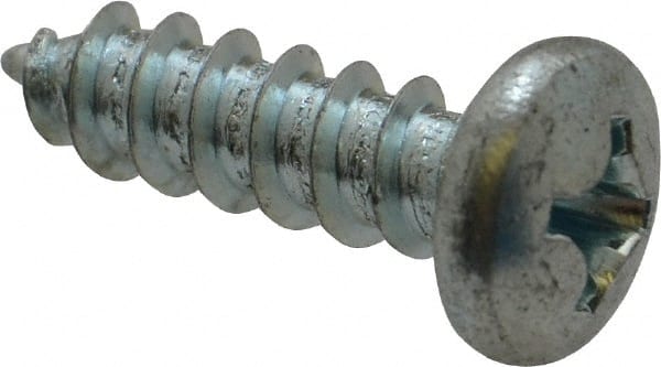 Value Collection - #14 Pan Head Phillips Sheet Metal Screw - Steel, 7/8" Length Under Head, Grade 2 - Exact Tooling