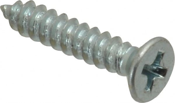 Value Collection - #4 Flat Head Phillips Sheet Metal Screw - Steel, 5/8" OAL, Grade 2 - Exact Tooling